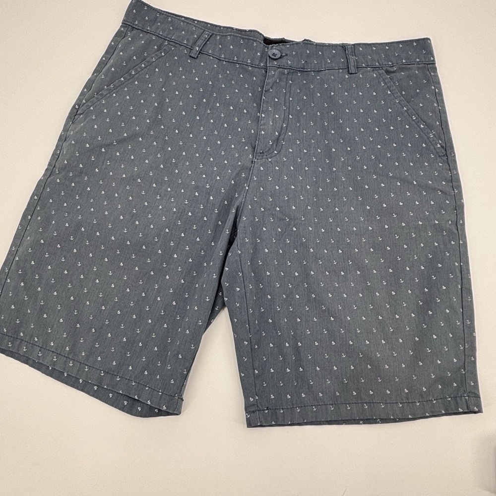 Public Record Chambray Boat Anchor Shorts Mens 36 Beachy Resort Summer‎ Casual